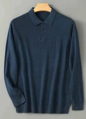 Men Long-sleeved Knitted Shirt