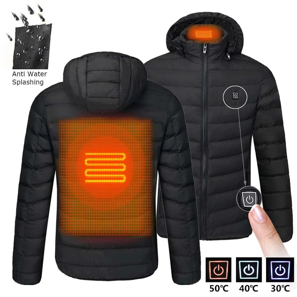 Men Heated USB Winter Outdoor Electric Heating Jacket