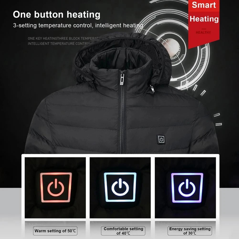 Men Heated USB Winter Outdoor Electric Heating Jacket