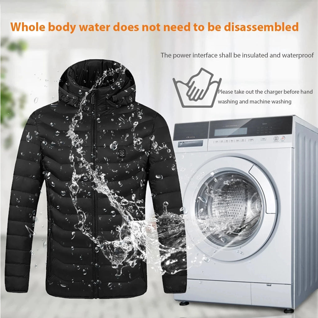Men Heated USB Winter Outdoor Electric Heating Jacket