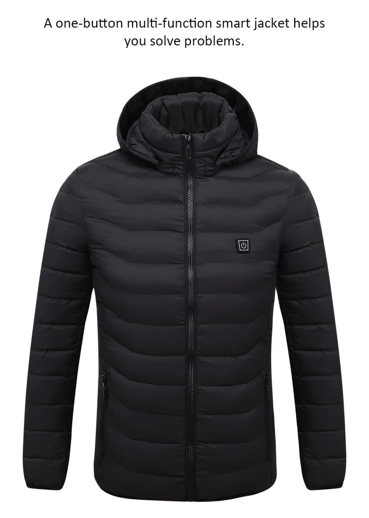 Men Heated USB Winter Outdoor Electric Heating Jacket