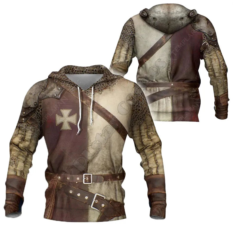 Knight Jesus hoodie 3D Printed Hoodies Fashion Pullover Men