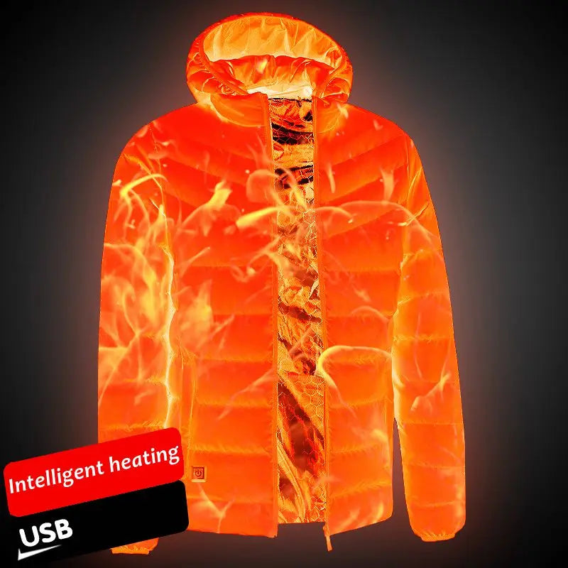 Men Heated USB Winter Outdoor Electric Heating Jacket