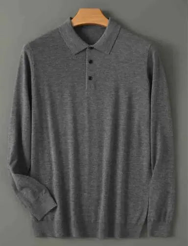 Men Long-sleeved Knitted Shirt