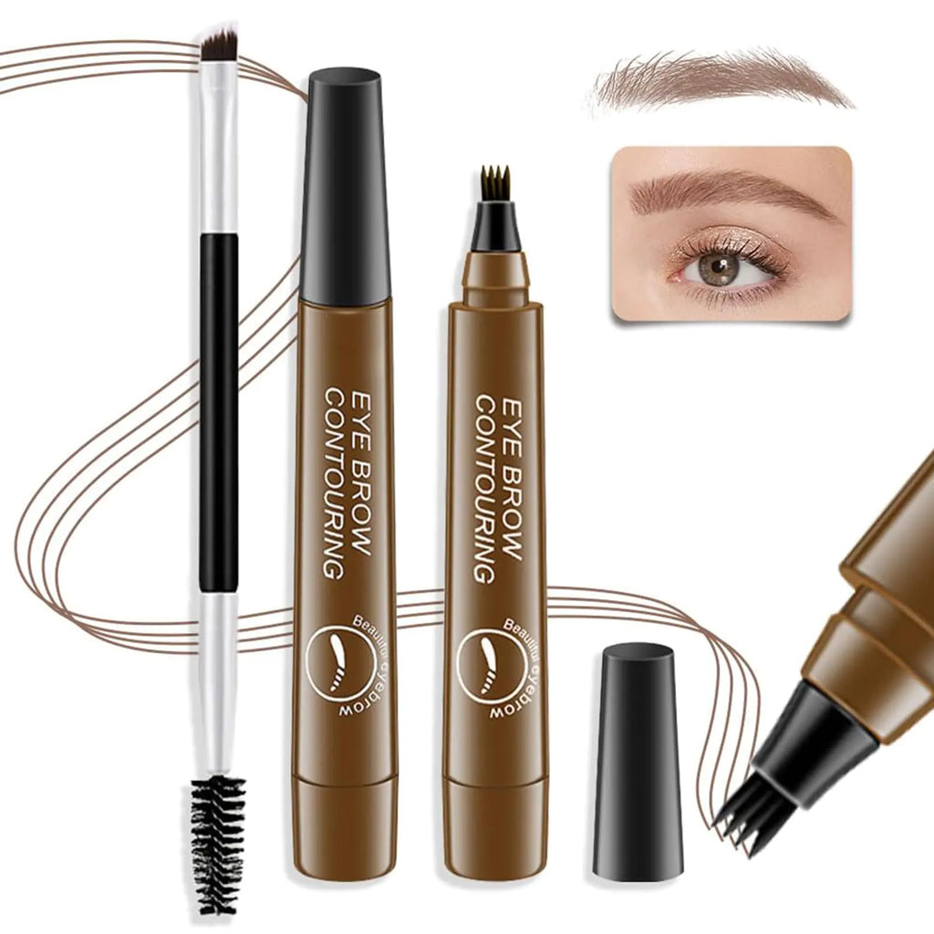 2PCS Light Brown Makeup Eyebrow Pencil