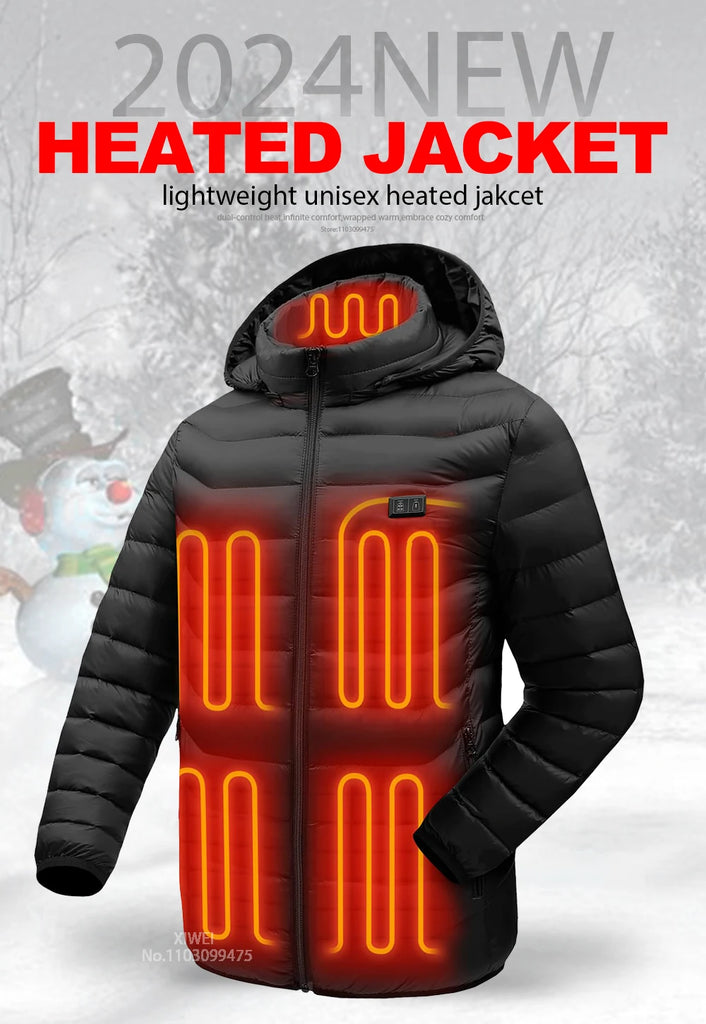 Heated Jacket Men Women USB Electric Self Heating Jacket Winter Coat