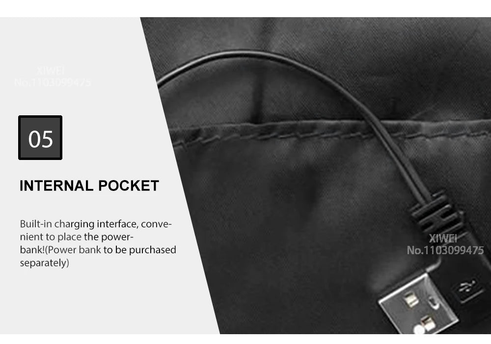 Heated Jacket Men Women USB Electric Self Heating Jacket Winter Coat