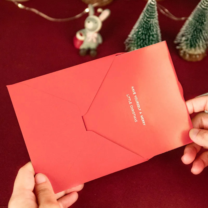5/1PCS 3D Pop UP Christmas Greeting Cards with Envelope