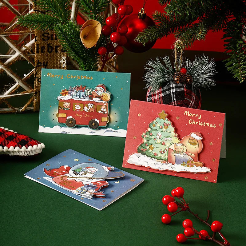 Christmas Greeting Card Kids Mini Christmas Blessing Greeting Cards