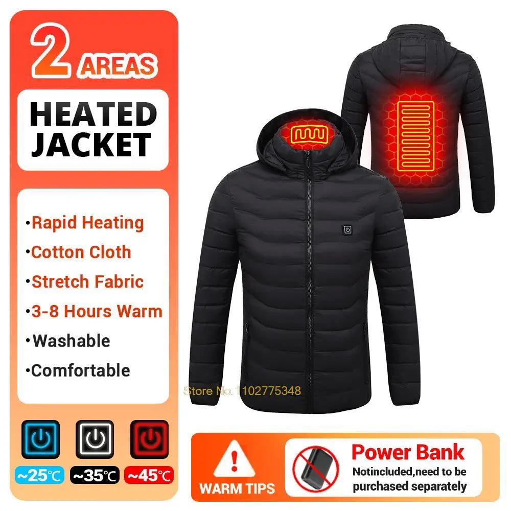 Heated Jacket Men Women USB Electric Self Heating Jacket Winter Coat