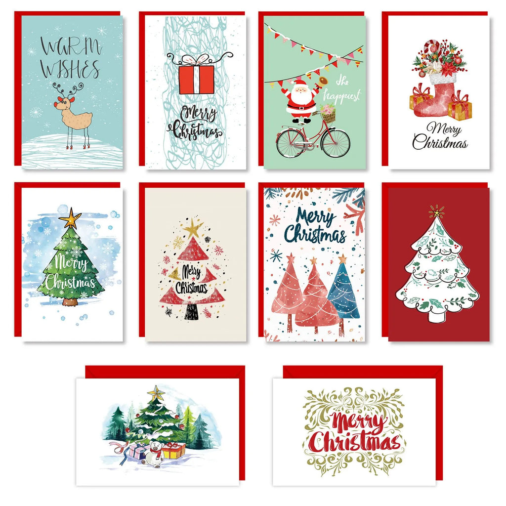 Merry Christmas Fold Greeting Cards
