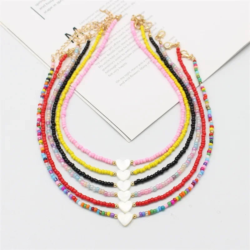 LATS New Design Colorful Seed Beads Choker Necklace for Women