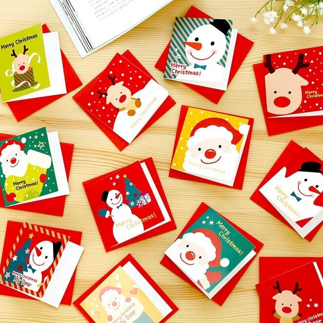 Christmas Greeting Card Kids Mini Christmas Blessing Greeting Cards