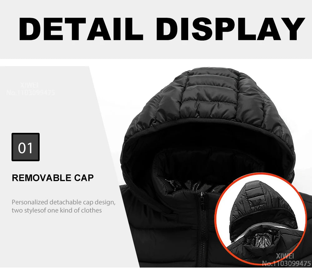 Heated Jacket Men Women USB Electric Self Heating Jacket Winter Coat