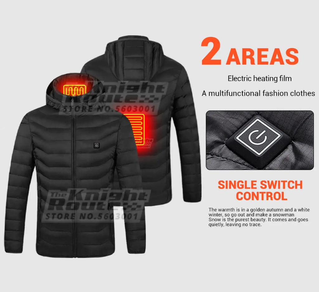 Men's Women's Motorcycle Jacket USB Electric Heating Jacket