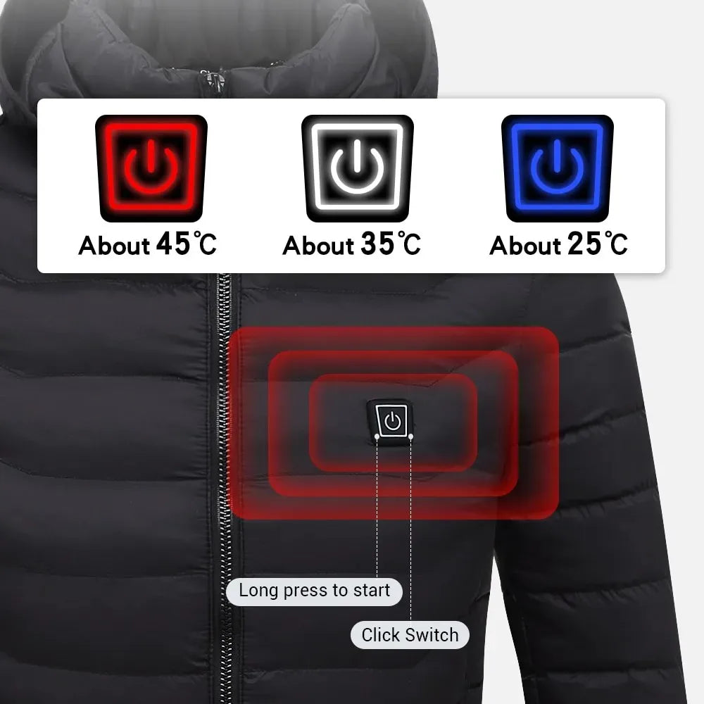 Heated Jacket Men Warm Vest USB Self Heating Jacket