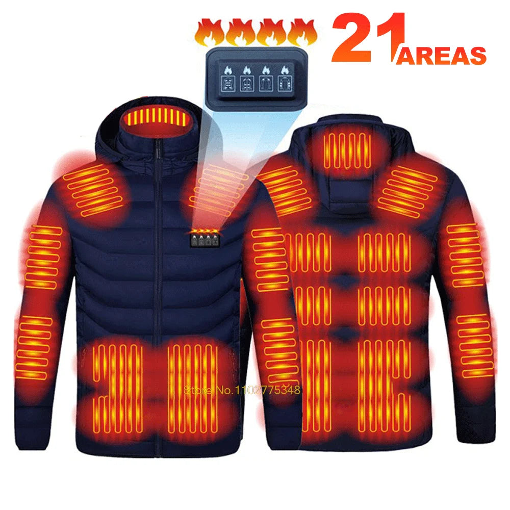 Heated Jacket Men Women USB Electric Self Heating Jacket Winter Coat