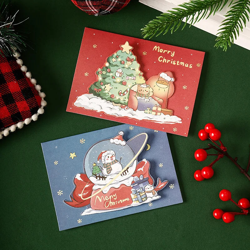 Christmas Greeting Card Kids Mini Christmas Blessing Greeting Cards