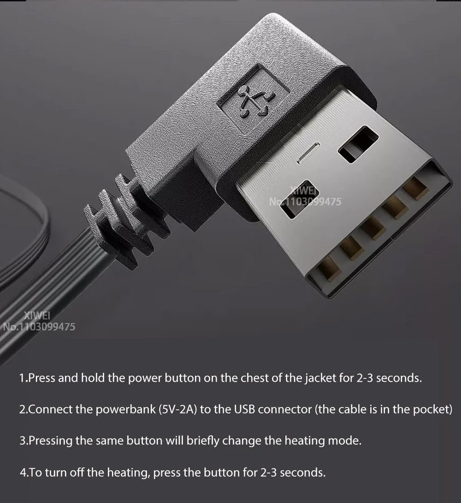 Heated Jacket Men Women USB Electric Self Heating Jacket Winter Coat