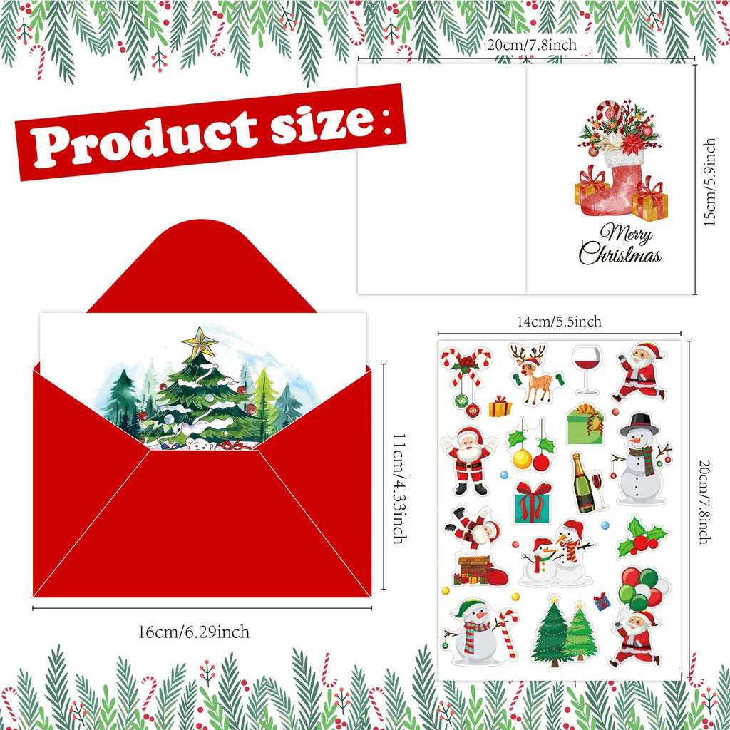 Merry Christmas Fold Greeting Cards