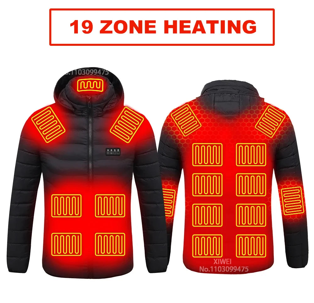 Heated Jacket Men Women USB Electric Self Heating Jacket Winter Coat