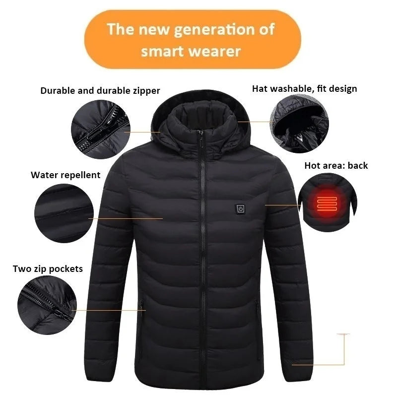 Heated Jacket For Men Winter USB Electric Heating Jacket