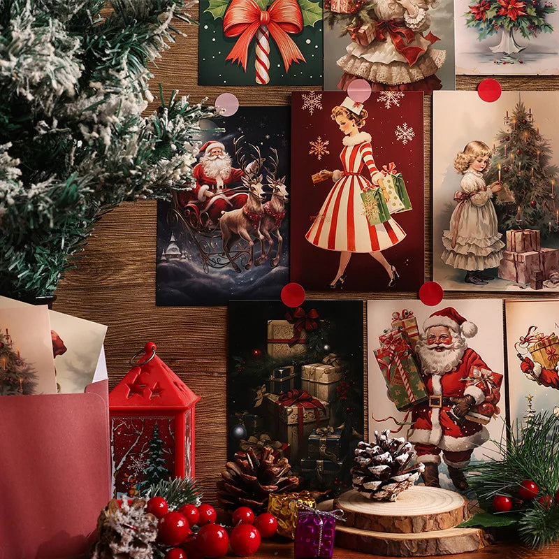 bag Christmas Postcard Christmas Scene