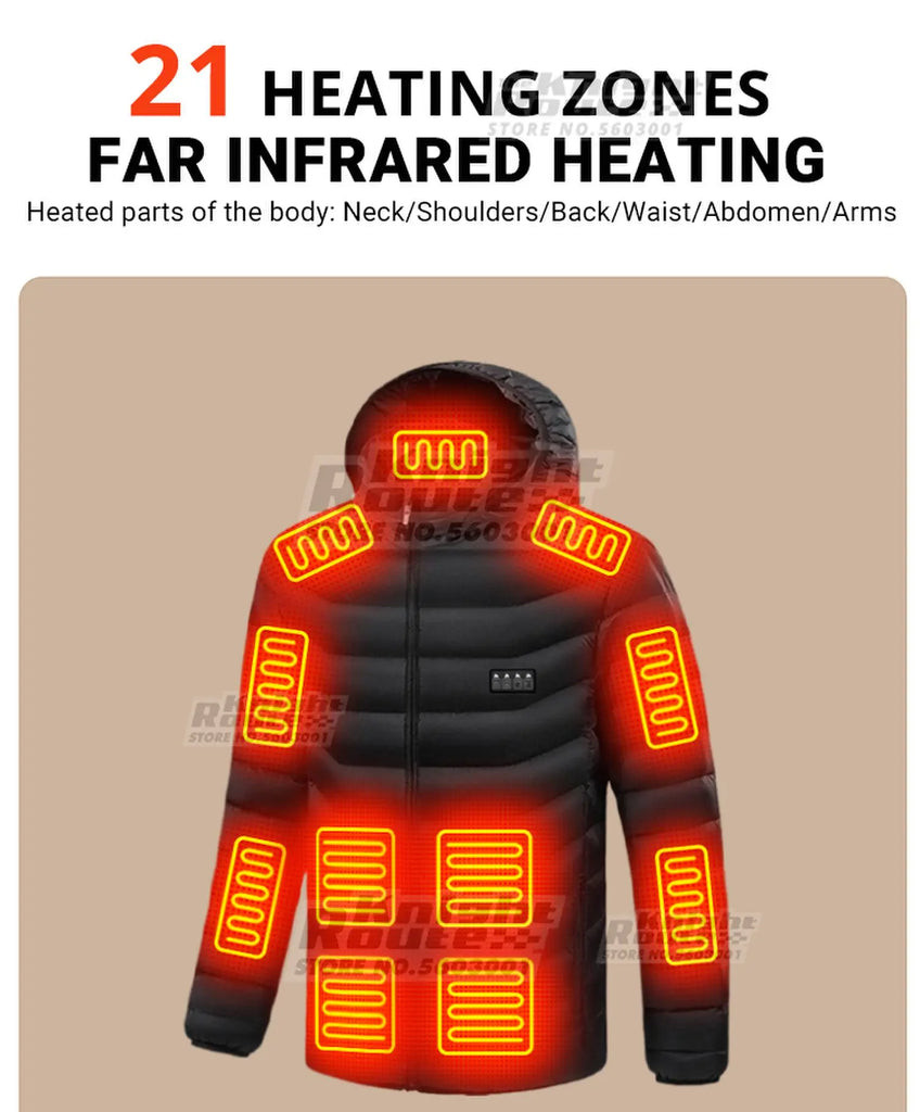 Men's Women's Motorcycle Jacket USB Electric Heating Jacket