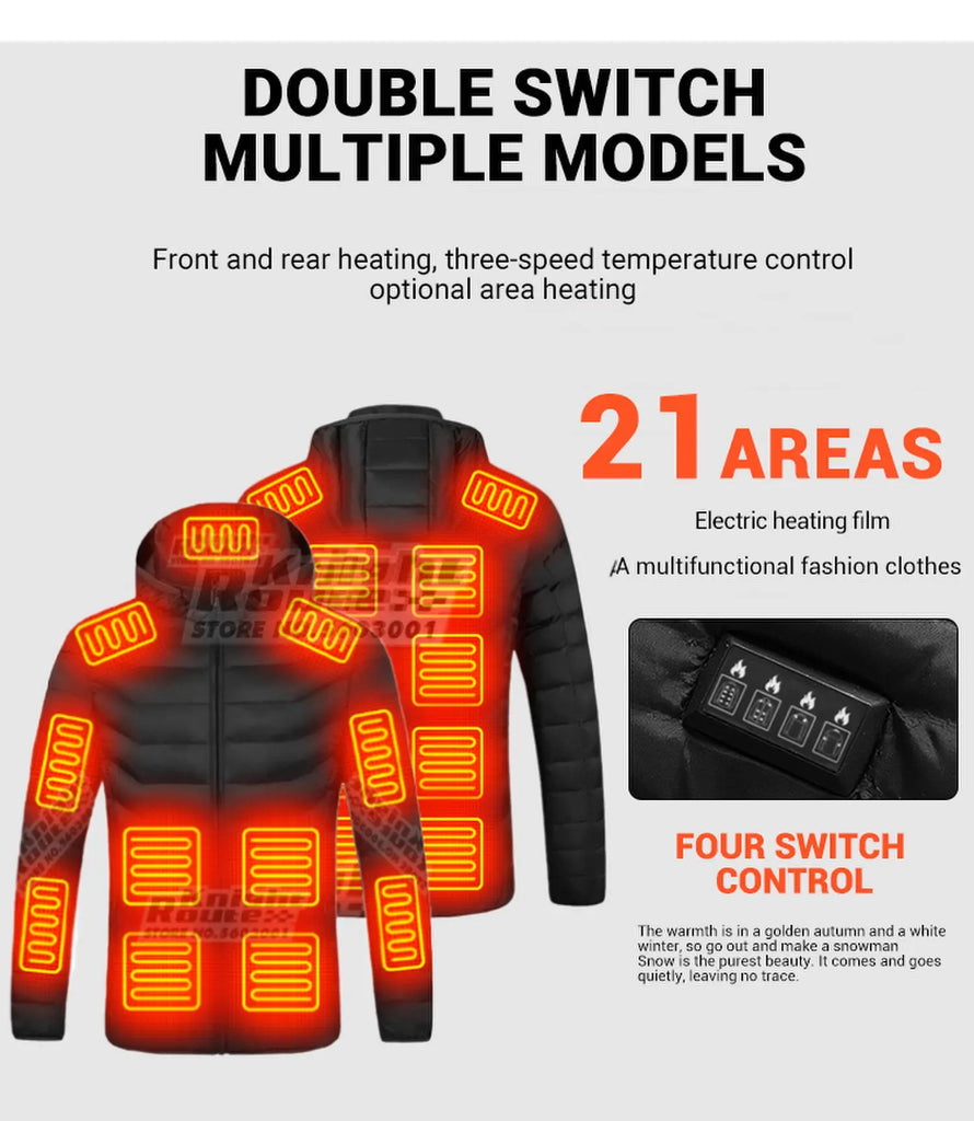 Men's Women's Motorcycle Jacket USB Electric Heating Jacket