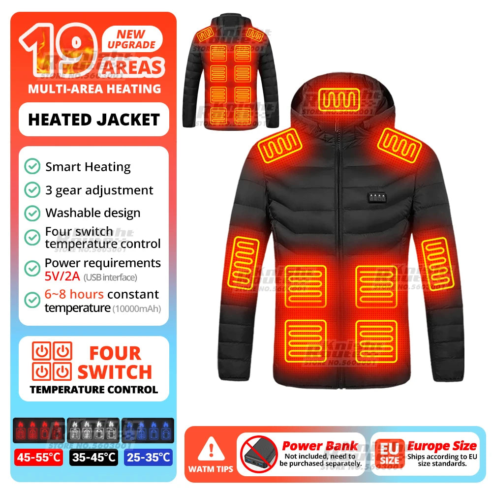 Men's Women's Motorcycle Jacket USB Electric Heating Jacket