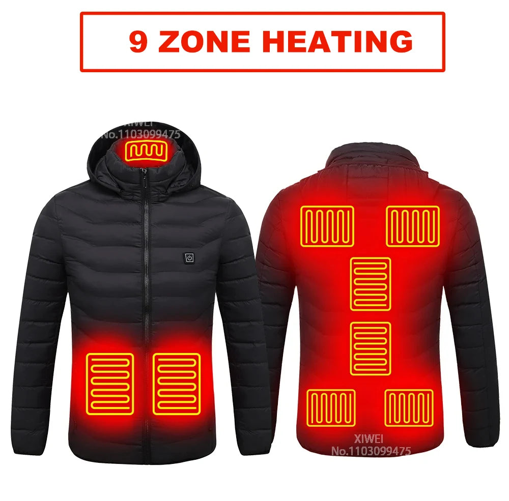 Heated Jacket Men Women USB Electric Self Heating Jacket Winter Coat