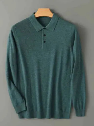 Men Long-sleeved Knitted Shirt
